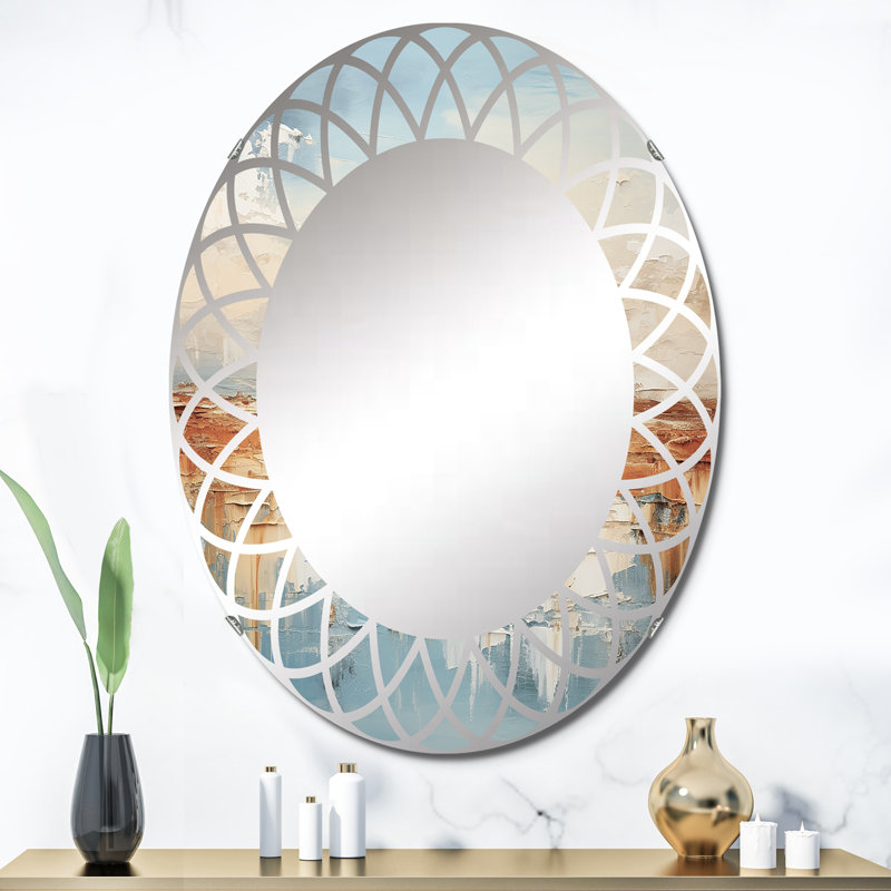 Isleford - Miroir mural moderne ovale, 36 po x 24 po