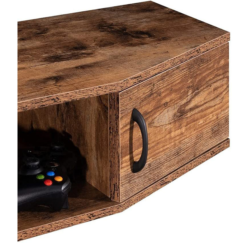 Meuble télé flottant pour téléviseur de 55 po ou moins Javanta, Rustic Brown