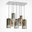 Lit Rectangular Chandelier 7 Pendants-269608043