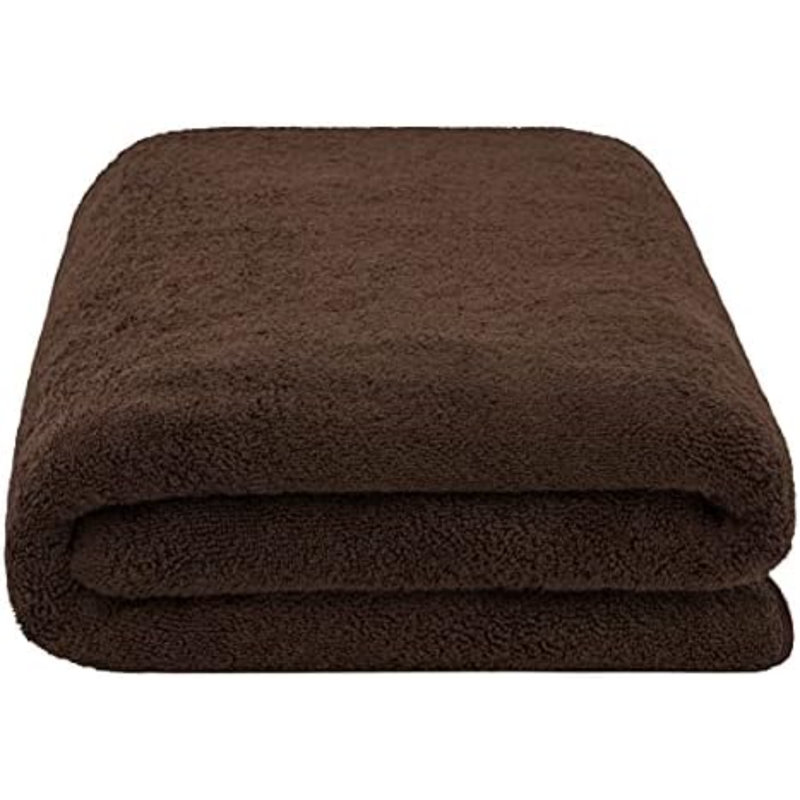 Oversized Bath Sheet 40X80 Extra Large For Bathroom, 600 GSM 100% Cotton Turkish Jumbo Bathsheet Towels For Adults, Brown Bath Sheet