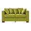 Décoration moderne en velours à 2 places avec accoudoirs carrés, sièges confortables, espace de rangement et housses amovibles, accoudoirs cloutés argentés, pieds en bois massif, coussin