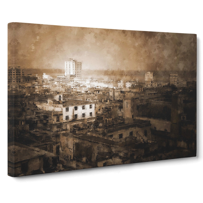 Cuba Skyline - Wrapped Canvas, 40cm H x 60cm W x 3cm D