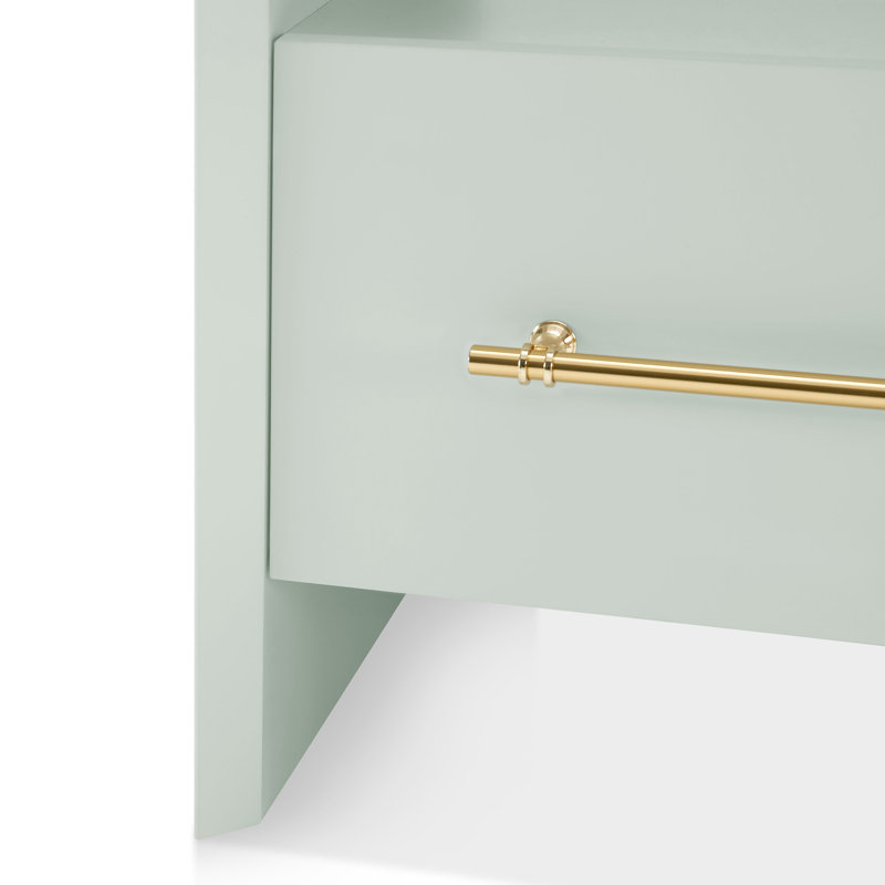 Karyn Single Drawer End Table, Mint Green