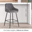 Lovington 71cm Velvet Bar Stools with Armrest-977088152