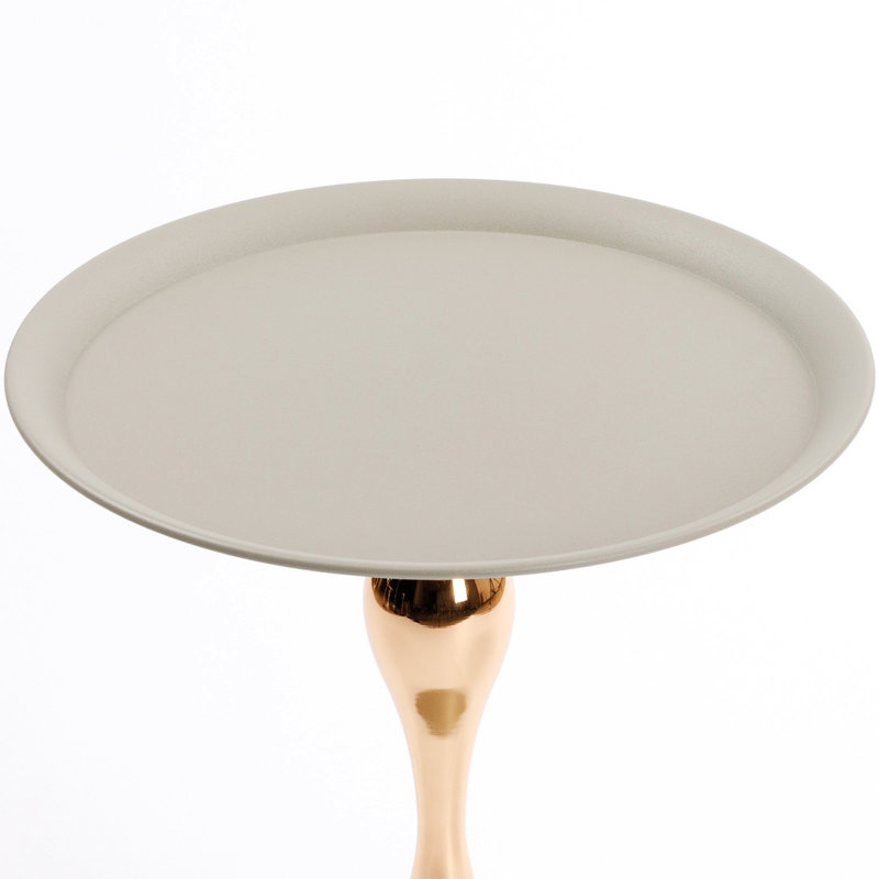 Petite table d'intérieur, table de bout, table basse, table d'appoint ronde, table à piédestal en métal, table d'appoint pour petits espaces