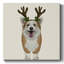 Corgi Christmas Antler sur toile-368729657