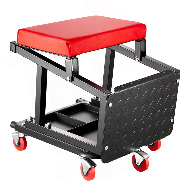 Tabouret de mécanicien avec siège à roulettes 300 lb / marche