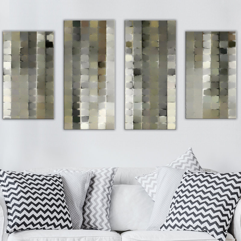 « i is disparu », ensemble de 4 reproductions d’art sur toiles tendues, H 30 po x l 56 po x P 1 po