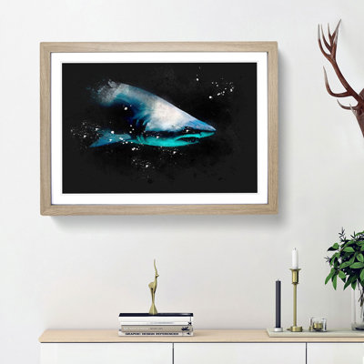 Shark In The Shadows - Picture Frame Graphic Art