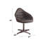 Fauteuil d'appoint en cuir fleur avec pivot