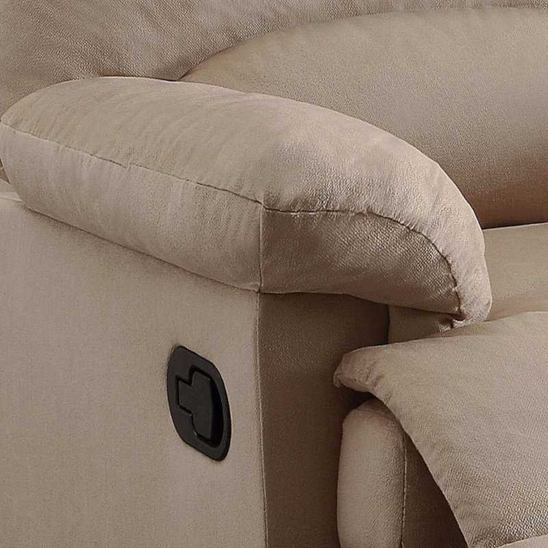 Recliner Function With Pillow Top Arm, Beige
