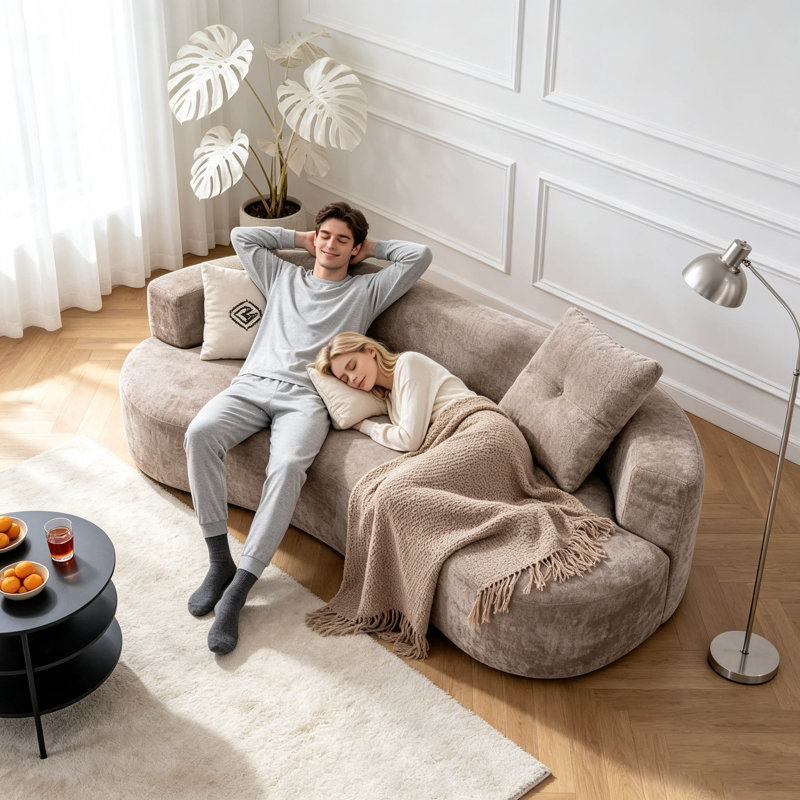 Linen Modular Sectional Sofa with Metal Legs, 3-Seat Couch with Customizable L-Shape Layout for Small Apartments – Medium Firm, Easy Assembly