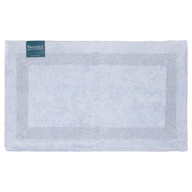 Evideco Off White Microfiber Polyester Double Sink Bath Mat Runner - 48L x 20W