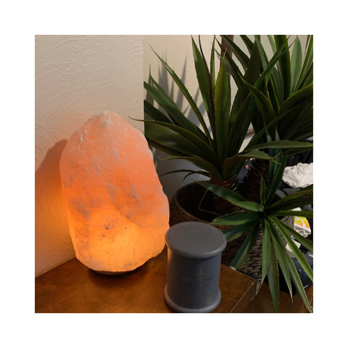 Himalayan Glow Salt Lamp with Wooden Base - 6 Lbs