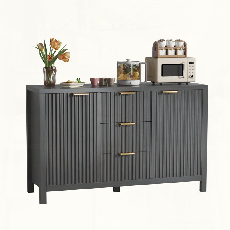 Fluted Buffet Cabinet with Drawers