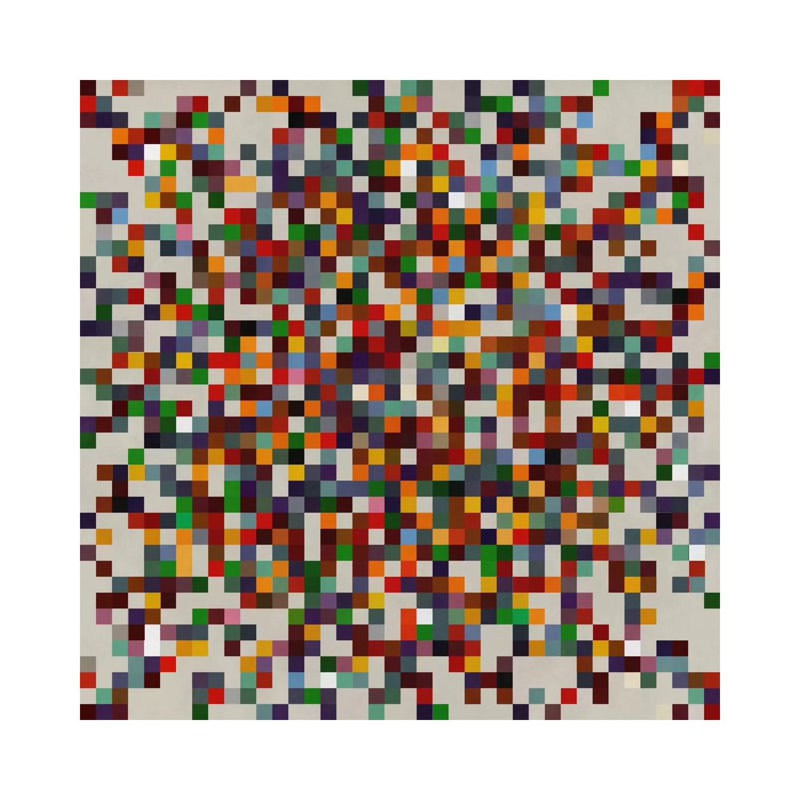 Modern Art- Pixilated Tile Art Colorful Cluster by 5by5collective - Wrapped Canvas Gallery-Wrapped Canvas Giclée