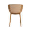Chaise de salle à manger moderne à dossier perforé - résistante aux intempéries, utilisation intérieure / extérieure (ensemble de 2)-1737176606