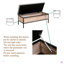 Banc de rangement 48 po en lin recouvert de banc de rangement-429153665