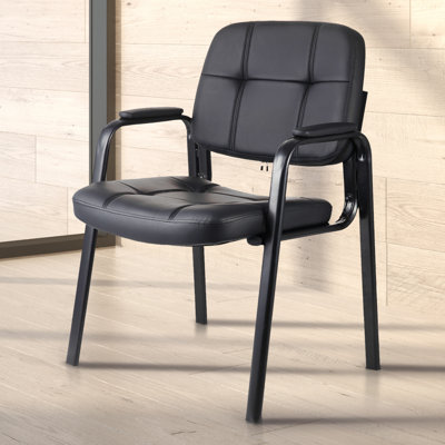  Waiting Room Guest Chair 22.8'' W with Metal Frame Padded Armrest