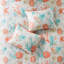 Couette Queen Coral - 7 pièces en coton imprimé étoiles de mer et coraux, lavable à la machine, coquillages et linge de lit doux