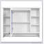 Armoire de salle de bain 3-en-1 avec tablette réglable, porte à fermeture en douceur et miroir haute définition pour le rangement de meuble-lavabo moderne-501604273
