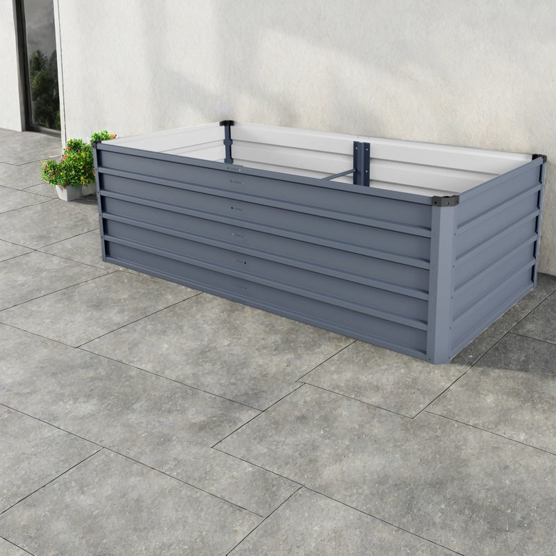 Jardinière profonde en métal galvanisé 70,9 po Deep Root Planters