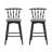Demarco Mid-Century Modern Rubberwood Upholstered Barstools With Artistic Spindle Detailing-115698040