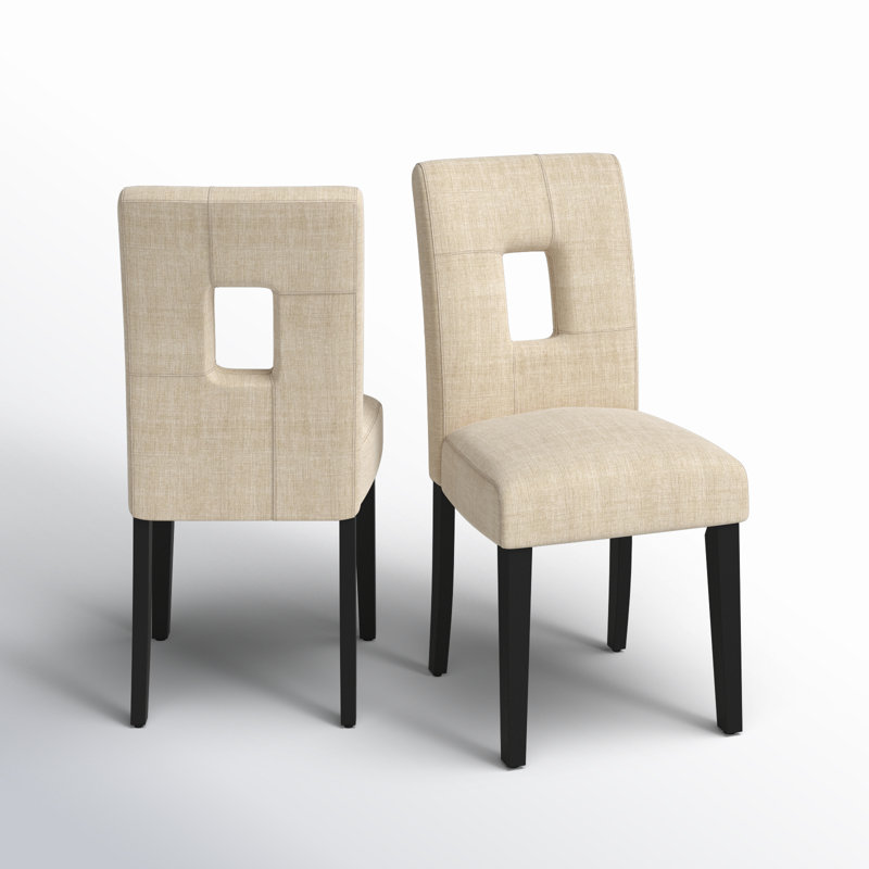 Chaise d'appoint rembourrée Aayush, Lin beige