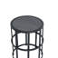Table d'appoint en céramique avec structure en fer thermolaqué - Décoration de patio légère et résistante aux intempéries