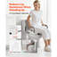 Raised Toilet Seat with Arms, 300 lbs Load Capacity, 3.5-Inch Lift Height, Widened Commode Elevated Toilet Seat Riser with Padded Handles for Seniors, Elderly, Handicap, Disabled, and Adults