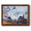 Station Saint Lazare à Paris, arrivée d'un train par Monet - Toile tendue avec châssis encadré rustique-96279450-96279452