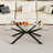 39.37 Inch Rectangular Clear Tempered Glass Coffee Table, Fashion Design Living Room Side Table With Black Metal Legs-179805980