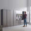 Armoire de rangement murale en bois Metallic Gray Series