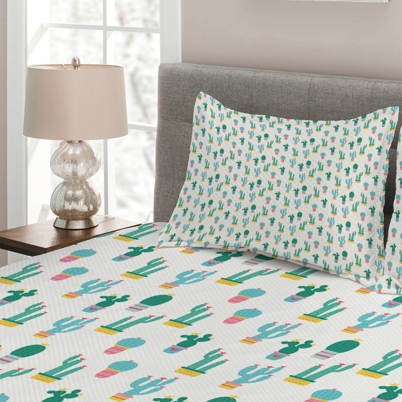 Coastal Polyester Coverlet, King Bedspread + 2 Shams