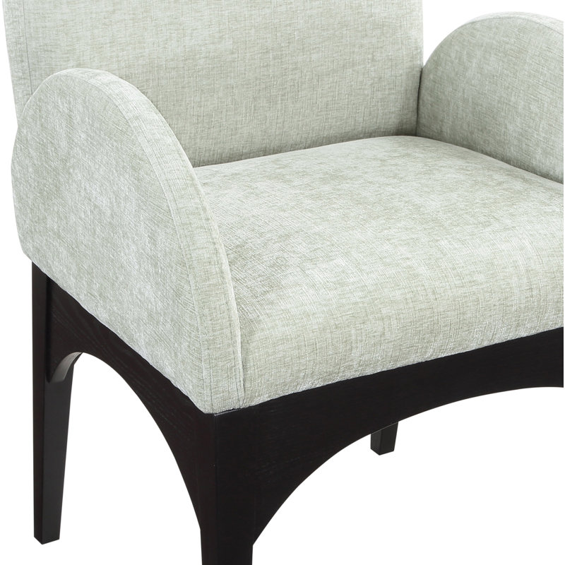 Fauteuil Waldorf, Chenille menthe, Noir, noir, noir, noir