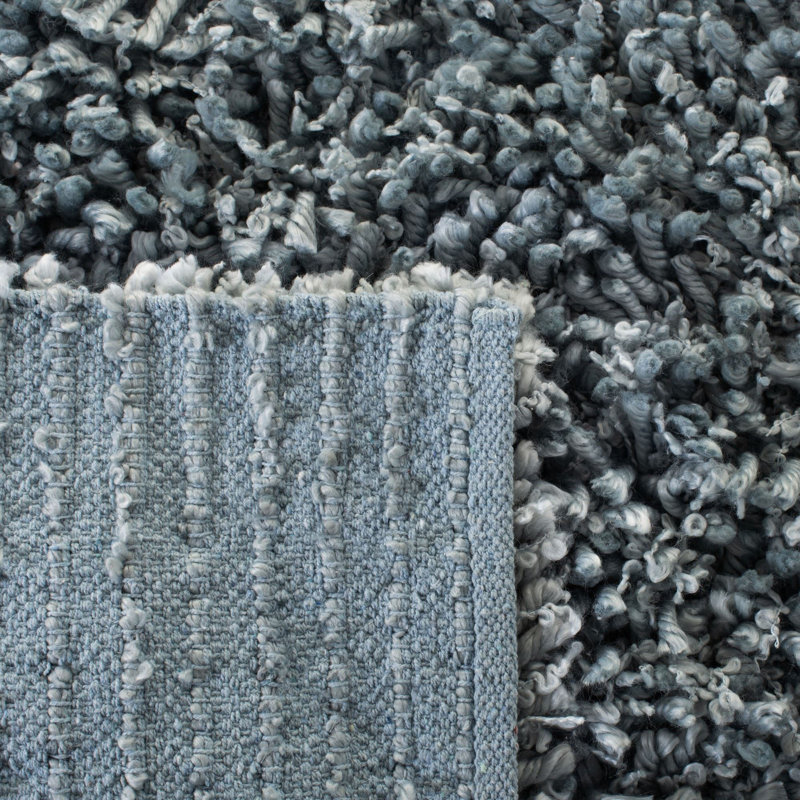 Hucksley Sheep Shag Hand Woven Performance Solid Color Rug, Runner 2'3" x 8'
