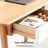 Solid Wood Computer Desk - 47'' Large Size Office Desk With 2 Drawers, Modern Simple Style PC Table With Gap Design For Home Office, Work, Student, Study, Makeup Workstation (Beech)