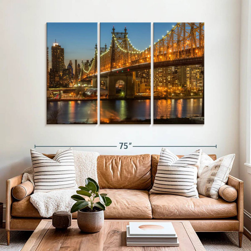 Pont de New York, Queensboro, H 42 po x l 65 po