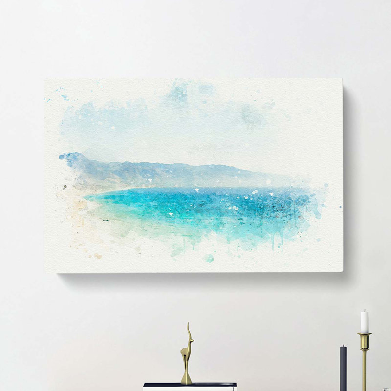 Malibu Beach In California In Abstract - Wrapped Canvas, 35cm H x 50cm W x 3cm D