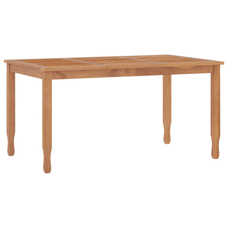 Shoshanna 6 - Person Teak Wood Patio Dining Set with Rectangular Table, 75cm H x 150cm L x 90cm W