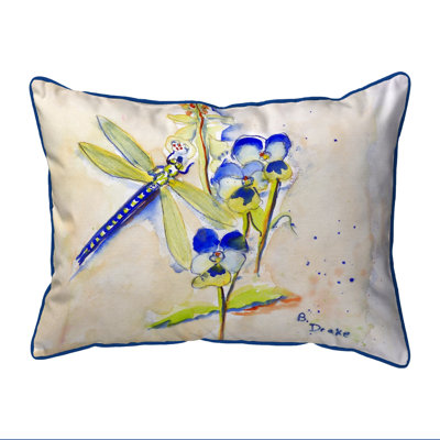 Dragonfly Dragonfly Outdoor Rectangular Throw Pillow