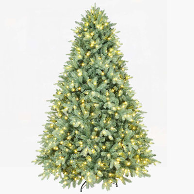 6FT Blue-Green Tint Pre-Lit Christmas Tree