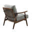 Chaise d'appoint texturée grise, bois massif, siège d'une profondeur de 20 po, capacité de 300 lb en gris, largeur du produit: 33,49 po, 100%