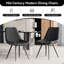 Ensemble de 2 chaises de salle à manger en cuir polyuréthane noir - Conception ergonomique à point diamant avec structure en fer