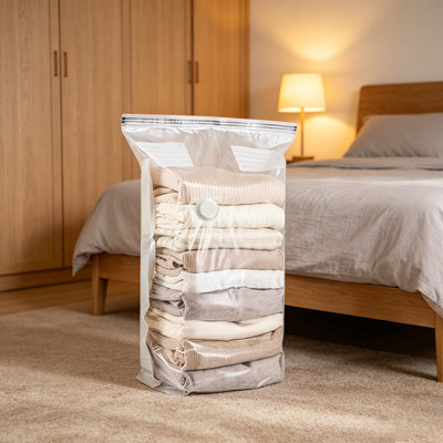 Backpack Vacuum Storage Bags 2026 Storage Compressions Bags Large Cubes Vacuum Seals Bags Heavy Duty Press And Seals For Clothes No Pump Needed