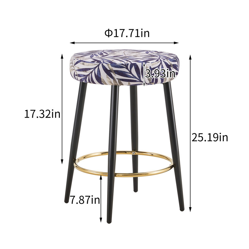 Ensemble de 2 tabourets de bar à hauteur de comptoir