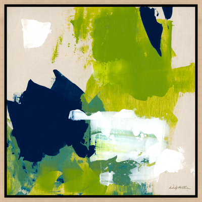 Wendy Kleine " Green And Blue Blocks I " by Wendy Kleine Painting Print