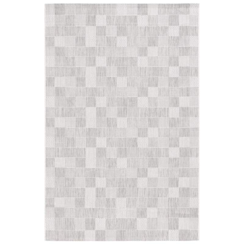 Courtyard Performance Geometric Indoor/Outdoor Area Rug, Round 6'7"
