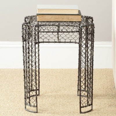 Wired Metal Accent Stool