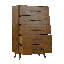 Commode 5 tiroirs Emery Pecan